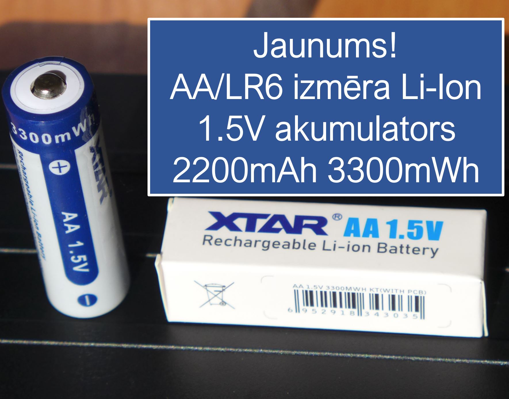 14500 800 2.5A BUTTON TOP XTAR - Re-battery: Li-Ion