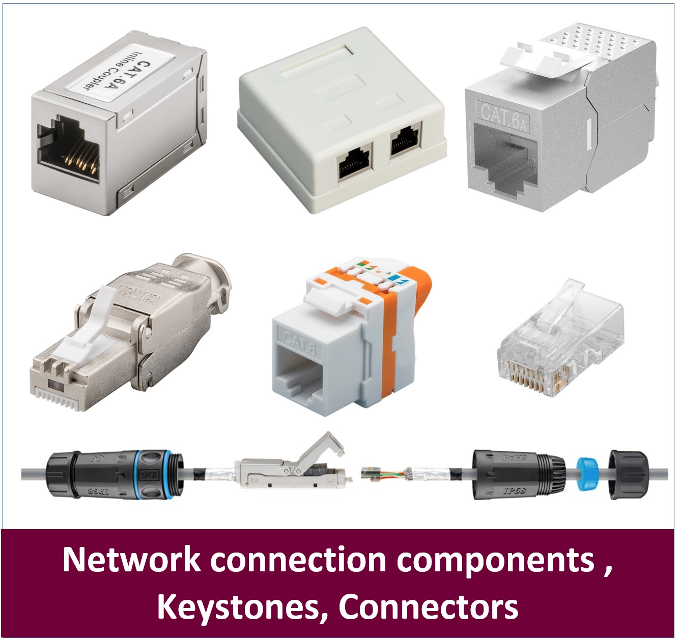 Network connection components , Keystones, Connectors