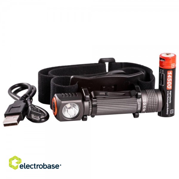 LED Mini Head Flashlight 3W 130Lm (16x150mm) Rechargeable 14500-USB-750mAh lukturis