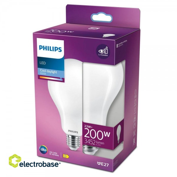 Philips LED classic 23W (200W) A95 E27 6500K matēta spuldze 3452lm 8718699764678