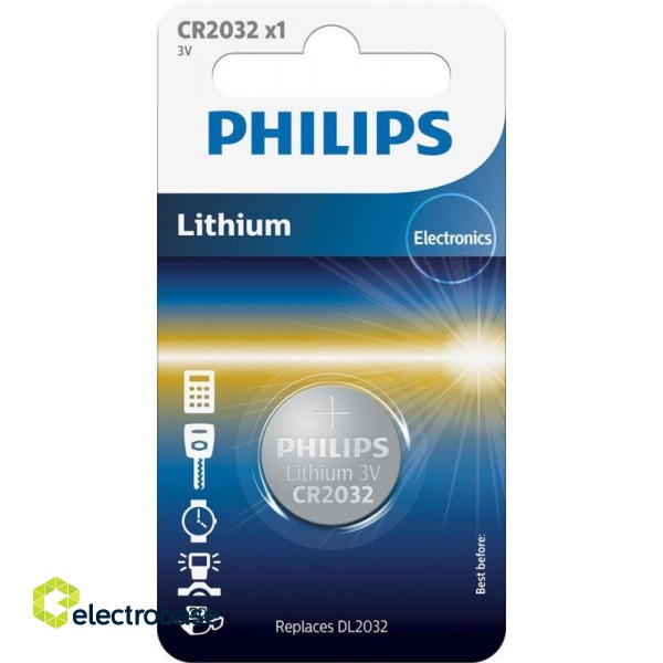 Philips Minicells pogveida baterija CR2032 1 gb 8711500829894