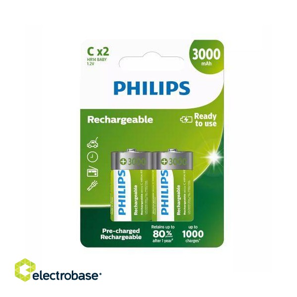 Philips uzlādējamā baterija C 3000 mAh 1 gb
