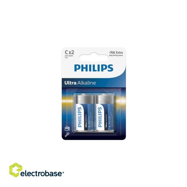 Philips Ultra Alkaline LR14E2B C baterija 2 gb 8712581550400