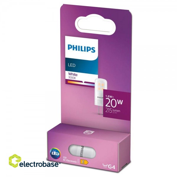 Philips LED 1.8W (20W) G4 3000K 12V spuldze 215lm 8718699767679