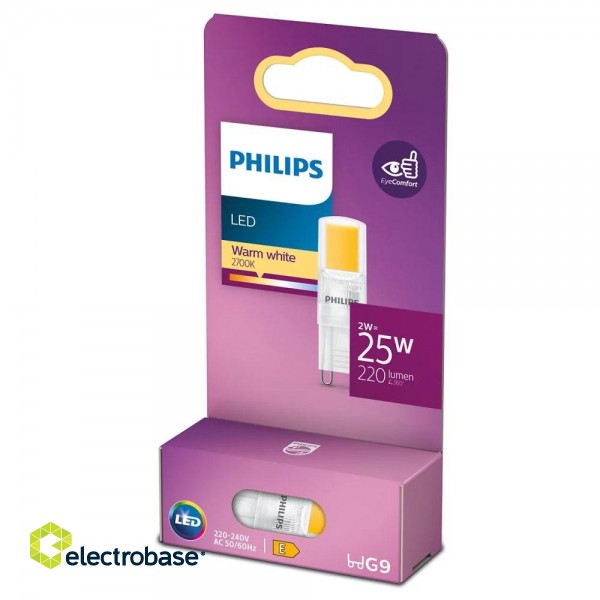 Philips LED 2W (25W) G9 2700K spuldze 220lm