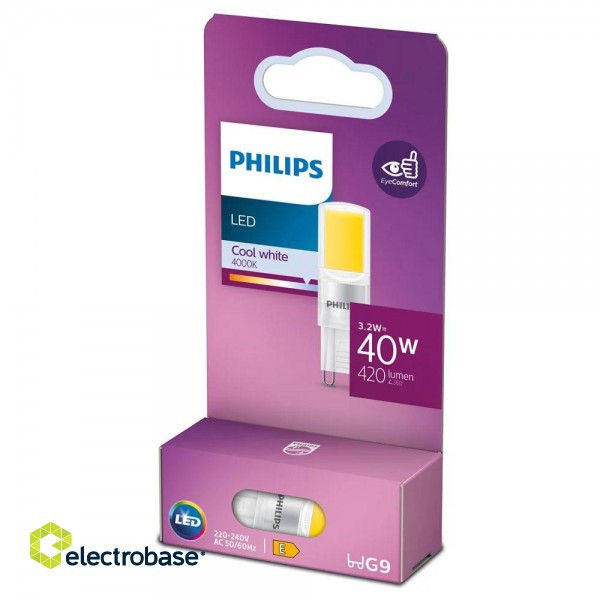 Philips LED 3.2W (40W) G9 4000K spuldze 420lm