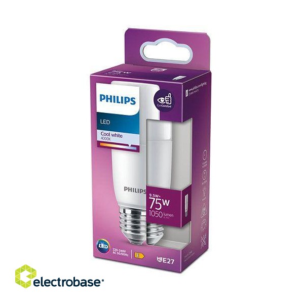 Philips LED Stick 9.5W (75W) T38 E27 4000K matēta spuldze 1050lm