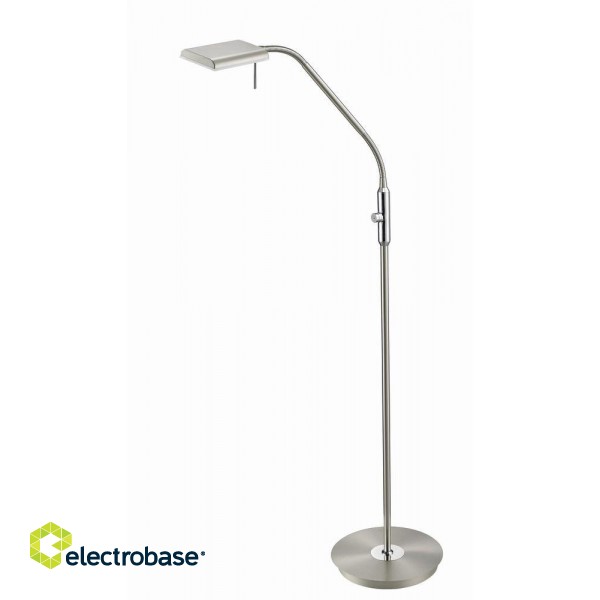 Trio-Lighting Bergamo LED  brushed steel stāvlampa