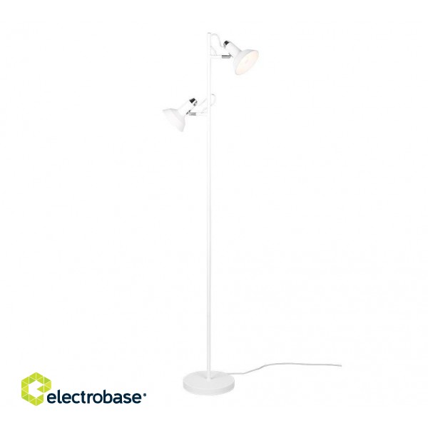 Trio-Lighting Roxie  E14 matt white/chrome stāvlampa