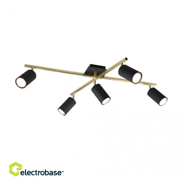 Trio-Lighting Marley  5-pc GU10 black/gold griestu lampa