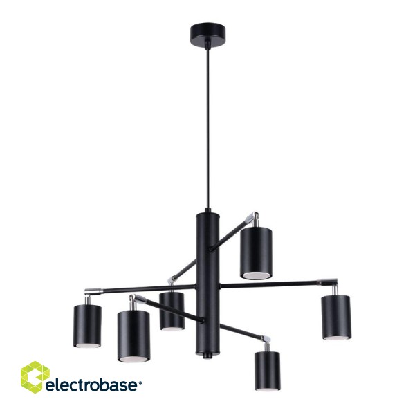 Chandelier LEMMI 6 black gaismeklis