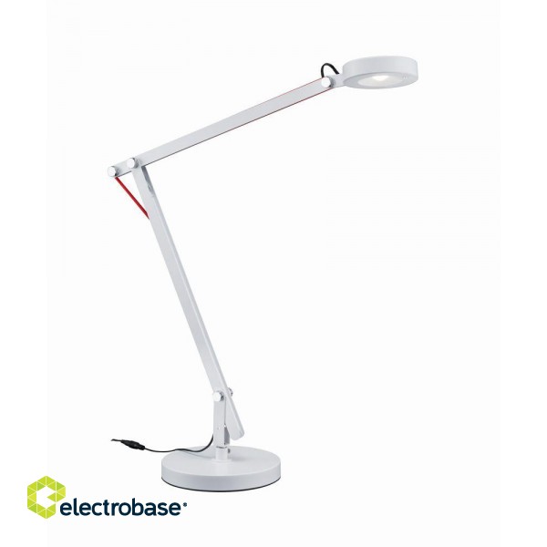TRIO-Lighting Amsterdam LED table lamp clip white gaismeklis