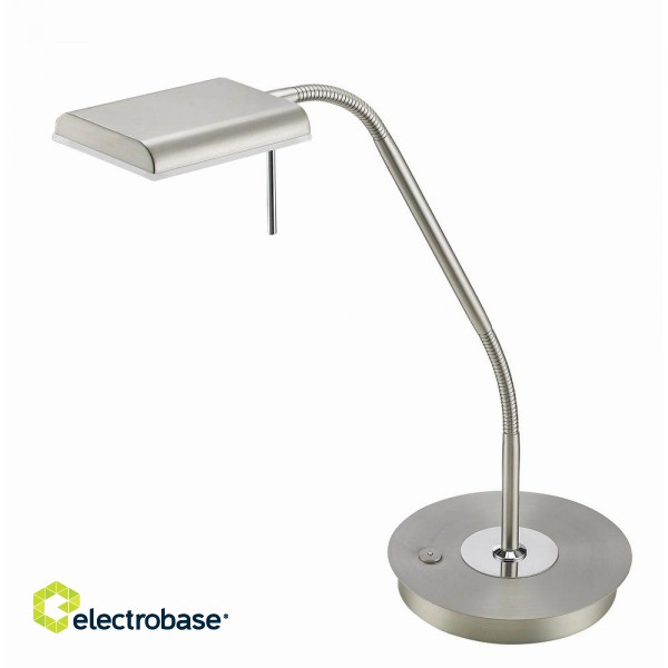 TRIO-Lighting Bergamo LED table lamp brushed steel gaismeklis
