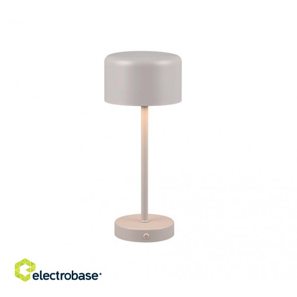 TRIO-Lighting Jeff LED table lamp grey rechargeable gaismeklis