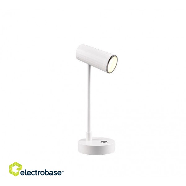 TRIO-Lighting Lenny LED table lamp white rechargeable gaismeklis