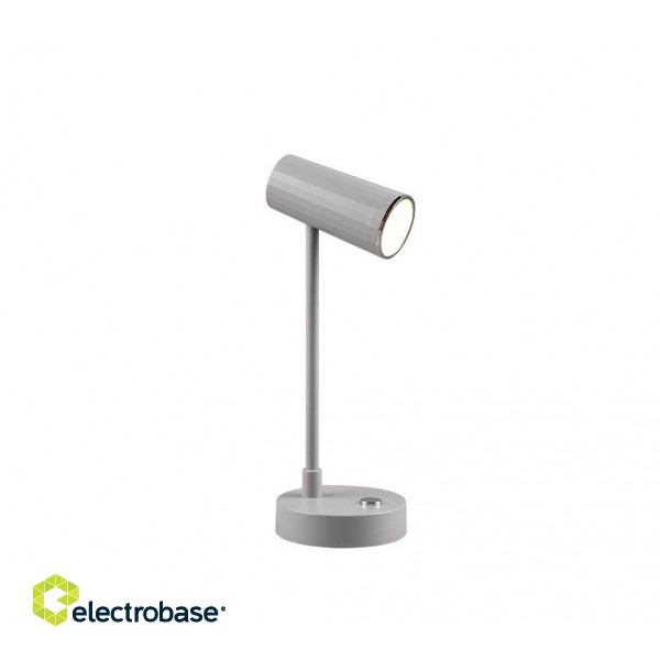 TRIO-Lighting Lenny LED table lamp grey rechargeable gaismeklis
