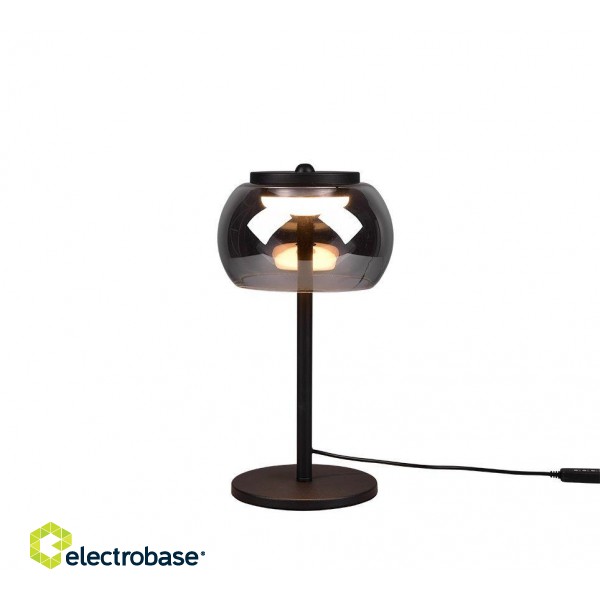 TRIO-Lighting Madison LED table lamp matt black/chrome glass gaismeklis