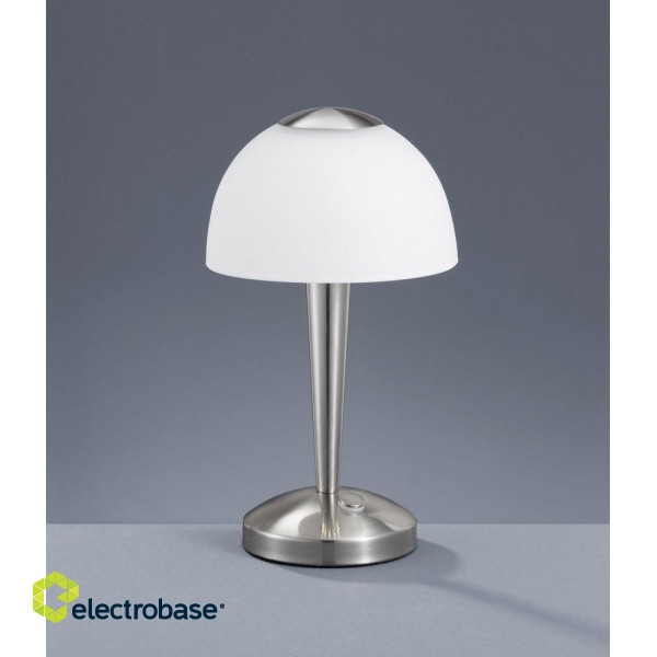 TRIO-Lighting Ventura LED table lamp brushed steel gaismeklis
