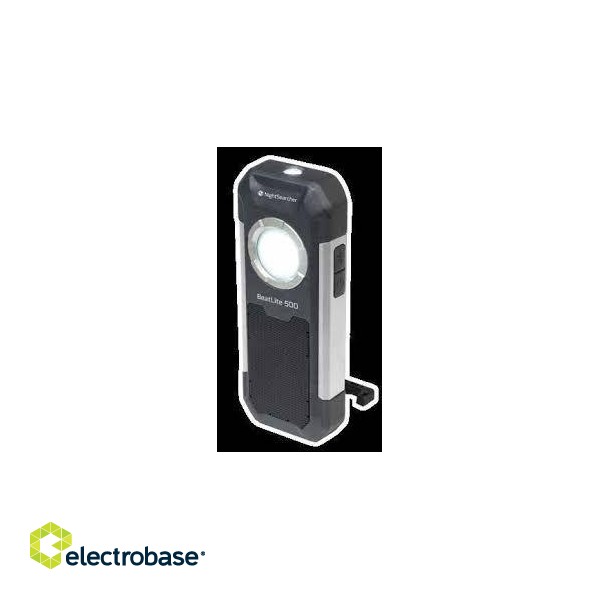 NIGHTSEARCHER BEATLITE Rechargeable Worklight-500lm &amp; Bluetooth Speaker
