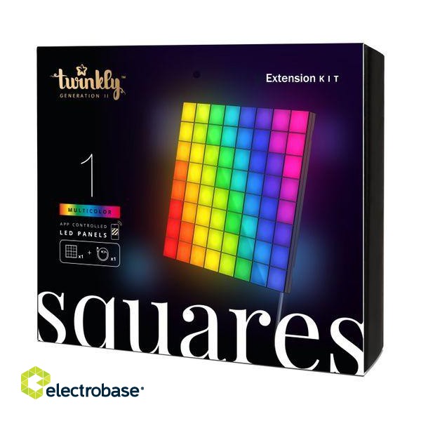 Twinkly papildus 1x RGB kvadrātbloka komplekts ar stiprinājumiem