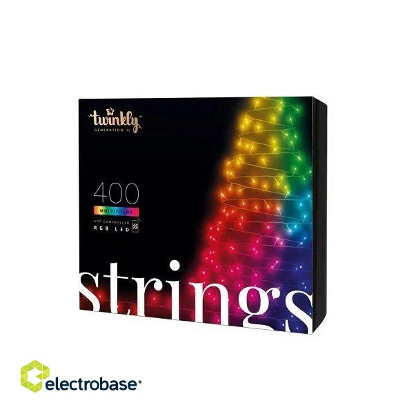 Twinkly Viedā LED lampiņu virtene Twinkly Strings RGB, Gen II, 32m, 400LED, IP44, BT+WiFi