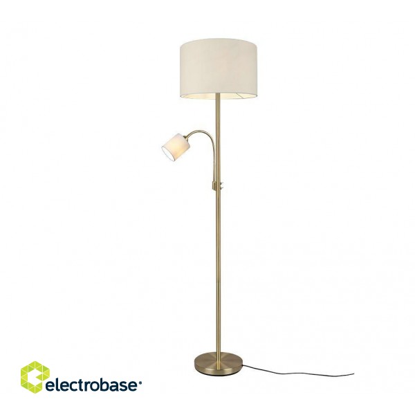 Trio-Lighting Hotel  E27+E14 matt brass stāvlampa