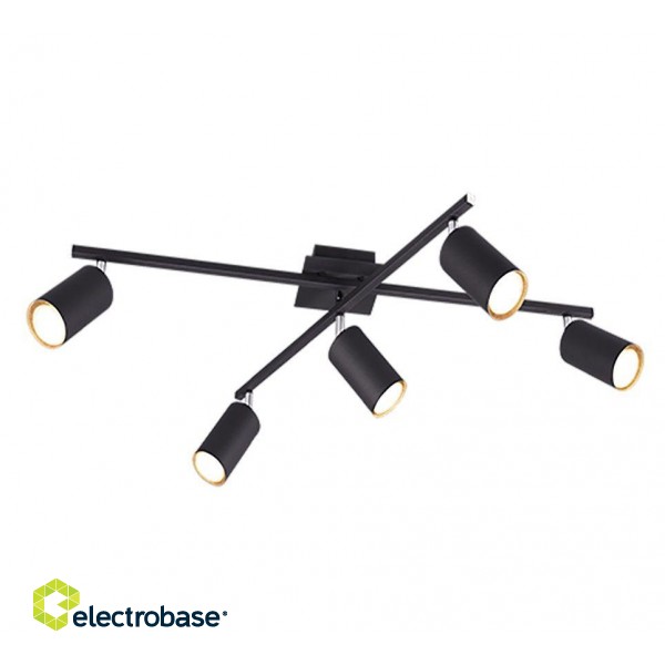 Trio-Lighting Marley  5-pc GU10 matt black griestu lampa