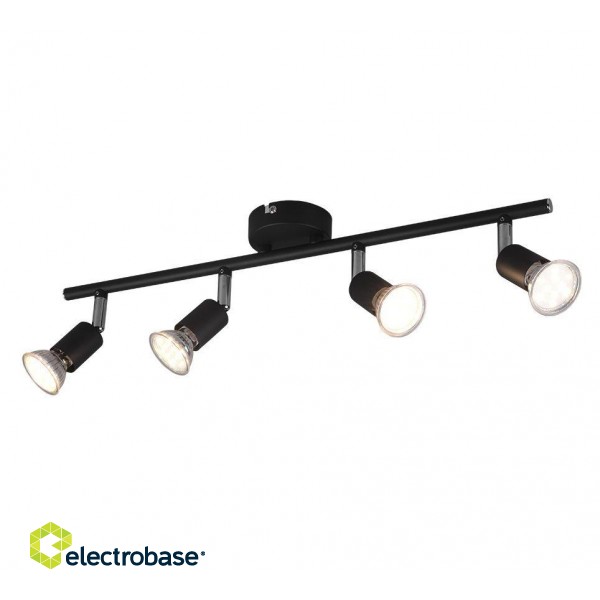 Trio-Lighting Paris 4-pc GU10 matt black virziena gaismeklis