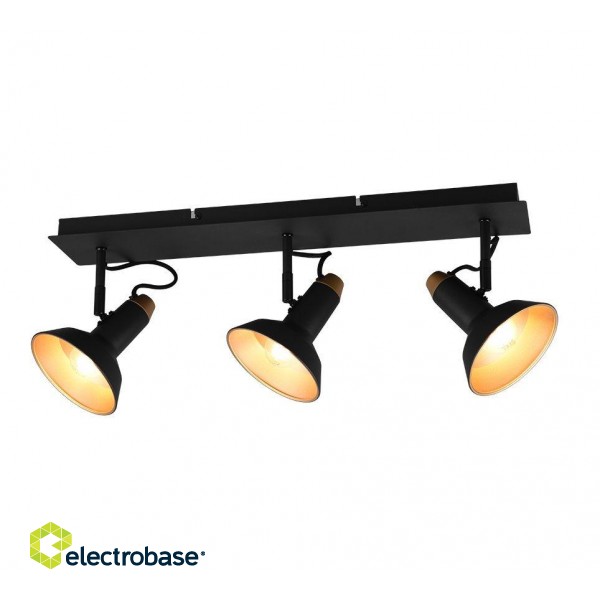 Trio-Lighting Roxie 3-pc E14 matt black/gold virziena gaismeklis