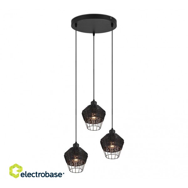 Trio-Lighting Borka  3-pc E27 black piekaramā lampa