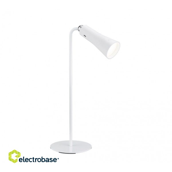 TRIO-Lighting Maxi LED table lamp matt white rechargeable gaismeklis