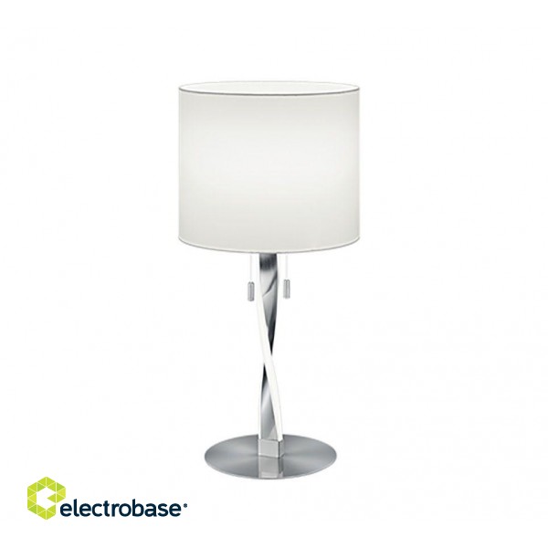 TRIO-Lighting Nandor table lamp E27 + LED brushed steel gaismeklis