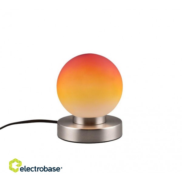 TRIO-Lighting Prinz II table lamp E14 brushed steel/orange gaismeklis