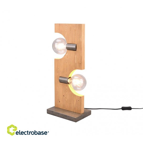 TRIO-Lighting Tailor table lamp 2xE27 wood gaismeklis
