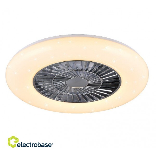 Trio-Lighting Visby LED ceiling fan 59,5 cm white starlight griestu lampa