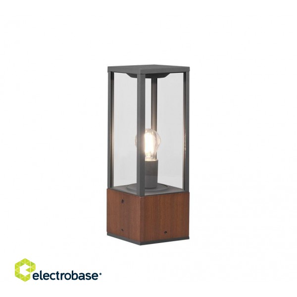 Trio-Lighting OUTDOOR Garonne stabiņš E27 40 cm wood/anthracite