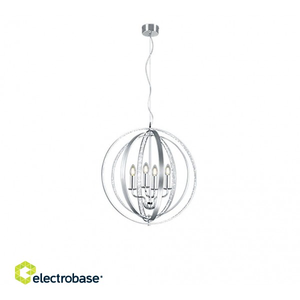 Trio-Lighting Candela chandelier 4xE14 brushed aluminium lustra