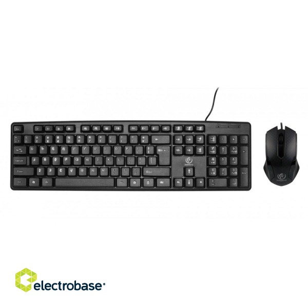 Rebeltec Simson set:  Wire keyboard + wire mouse image 1