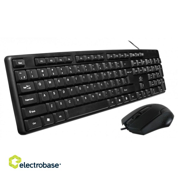 Rebeltec Simson set:  Wire keyboard + wire mouse image 2