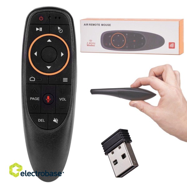 RoGer Air Mouse PRO1 Bezvadu tālvadības pults ar QWERTY tastatūru / žiroskopu peli / mikrofons image 1