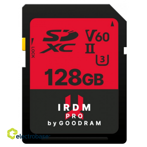Goodram IRDM Pro Memory card SDXC / UHS-II U3 / 128GB image 1