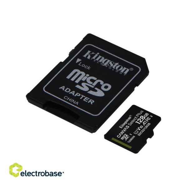 Kingston Canvas Select Plus Memory card microSDXC / 128GB / 100 MB/s + Adapter image 3