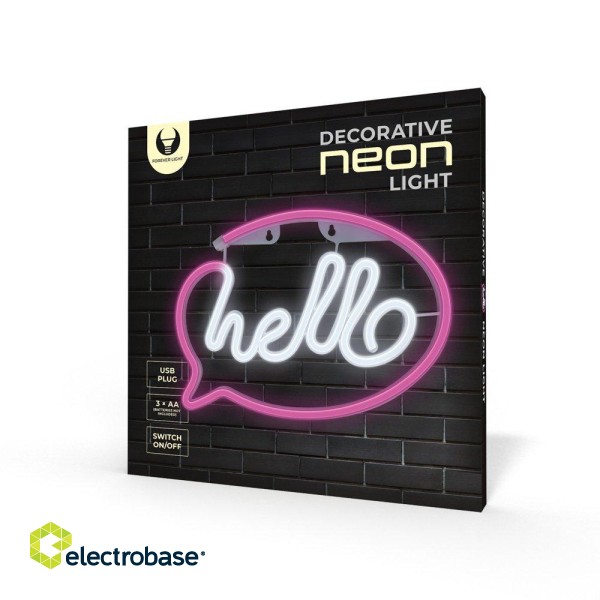 Forever Light FLNE15 HELLO Neon LED Sighboard paveikslėlis 2