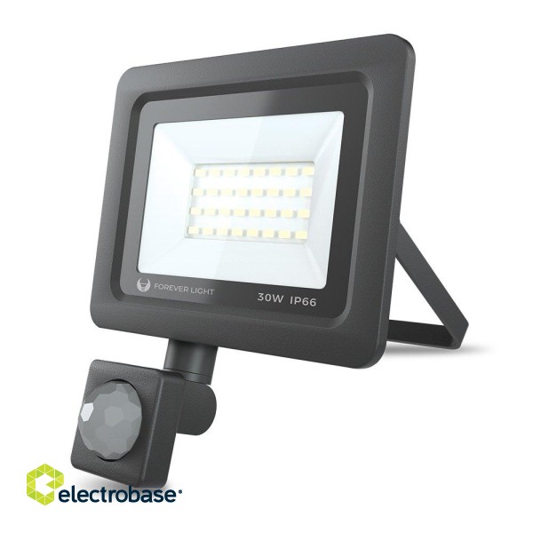 Forever Light Floodlight LED PROXIM II / 30W / 6000K /  PIR / IP66 image 2