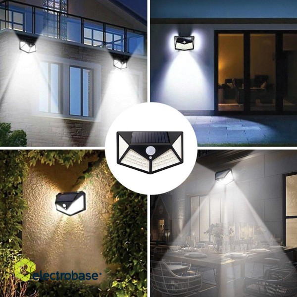 Forever Light SUNARI Solar Lamp LED /  FLS-65 / 100*SMD / PIR / 6W / 480lm / 6000K / 1200mAh / Li-Ion image 5