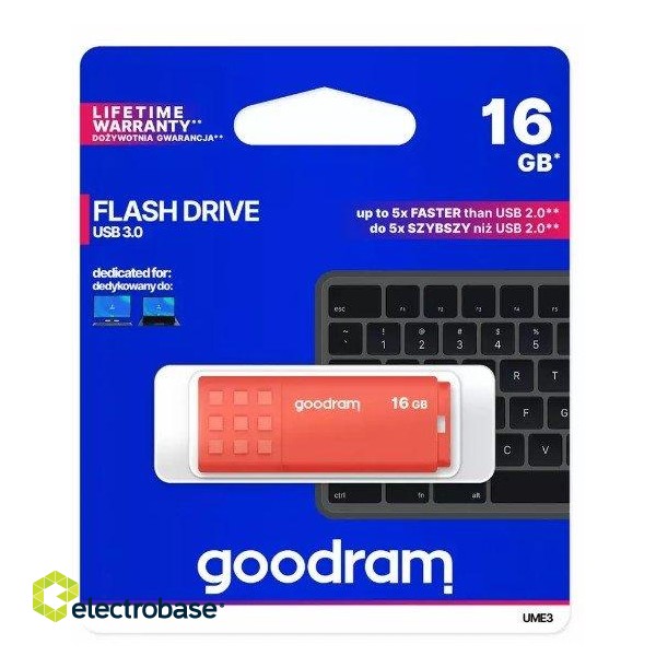 Goodram 16GB UME3 USB 3.0 Flash Memory paveikslėlis 1