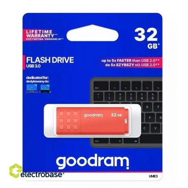 Goodram 32GB UME3 USB 3.0 Zibatmiņa image 1