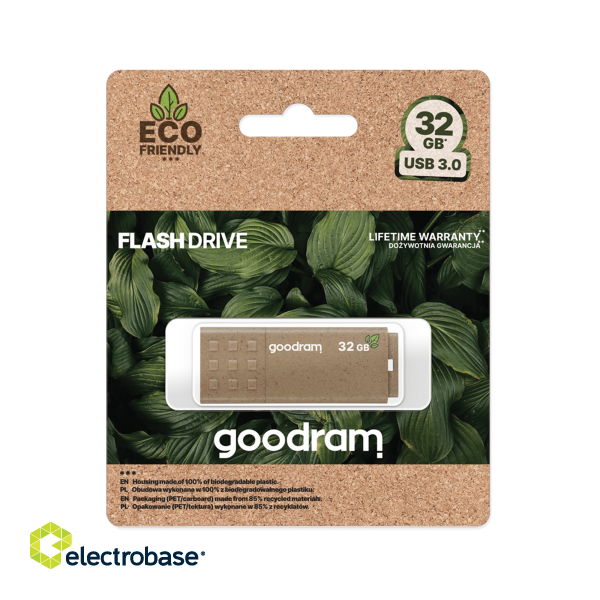 Goodram ECO 32GB USB 3.0 Zibatmiņa image 1