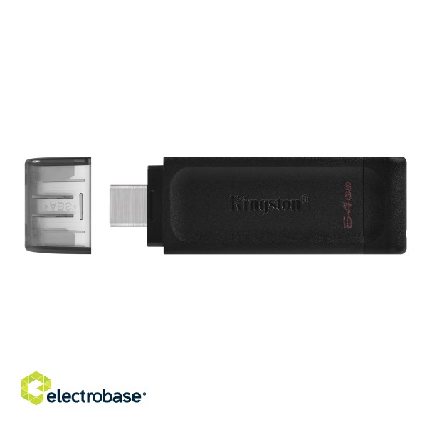 Kingston DT70 Flash Memory 64GB / USB-C image 1