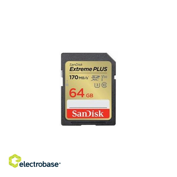 SanDisk Extreme Plus SDXC 64GB Atmiņas karte